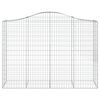 vidaXL buede gabionkurve 9 stk. 200x50x140/160 cm galvaniseret jern