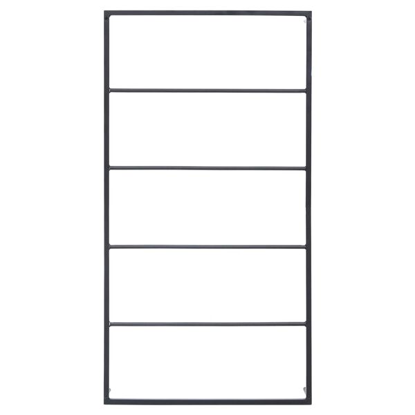 vidaXL håndklædeholder 60x10x116 cm stål sort