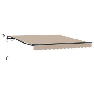 vidaXL Udtr&aelig;kkelig markise Beige 300 x 250 cm Polyester