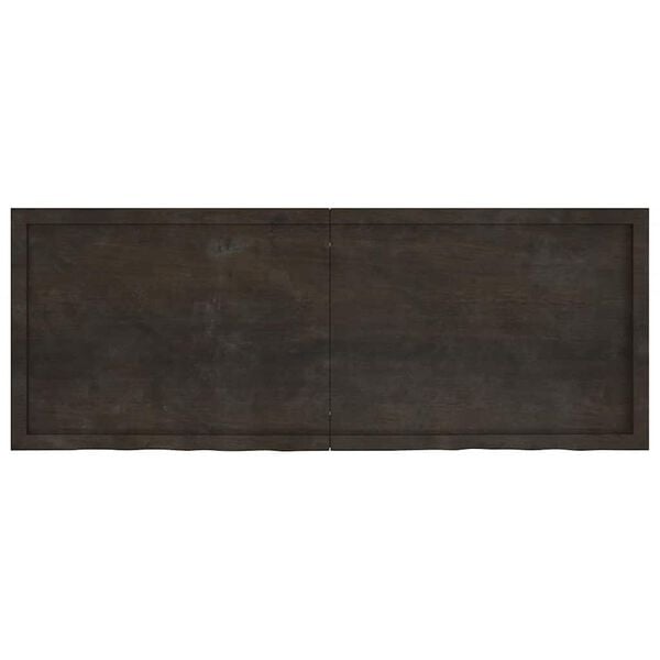vidaXL v&aelig;ghylde 160x60x(2-6) cm behandlet massivt egetr&aelig; m&oslash;rkebrun