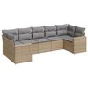 vidaXL sofas&aelig;t til haven 7 dele med hynder polyrattan beige