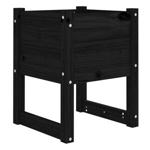 vidaXL plantekasse 40x40x52,5 cm massivt fyrretr&aelig; sort