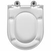 vidaXL Toilet s&aelig;de Indstillelig Hvid 48 x 36,5 x 4,5 cm Polypropylen