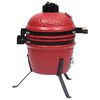 vidaXL 2-i-1 Kamado-røgegrill 56 cm keramisk rød