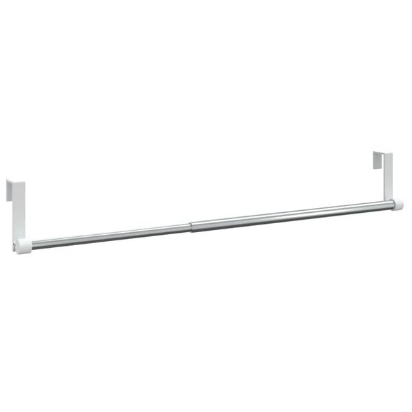 vidaXL gardinstænger 2 stk. 40-60 cm aluminium hvid og sølvfarvet