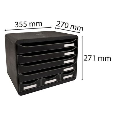 Exacompta skuffekabinet med 7 skuffer Store-Box blank sort