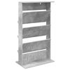 vidaXL Magasin Rack Beton Gr&aring; 70 x 41 x 126 cm Konstrueret tr&aelig;