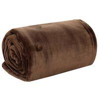 vidaXL tæppe 130x170 cm polyester chokoladebrun