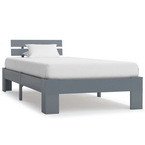 vidaXL sengestel massivt fyrretr&aelig; 100 x 200 cm gr&aring;