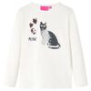 Lang&aelig;rmet T-shirt til b&oslash;rn str. 104 ecrufarvet