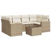 vidaXL sofas&aelig;t til haven 7 dele med hynder polyrattan beige