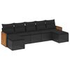 vidaXL sofas&aelig;t til haven 7 dele med hynder polyrattan sort