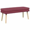 vidaXL Dobbeltlagret b&aelig;nk Vinr&oslash;d 110 x 40 x 47 cm Stof