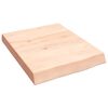 vidaXL bordplade til badev&aelig;relse 40x50x(2-6) cm massivt tr&aelig; ubehandlet