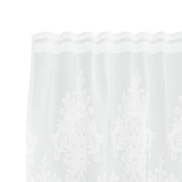 vidaXL Lace Gardin med gardiner Blomstret Hvid 200 x 300 cm Polyester