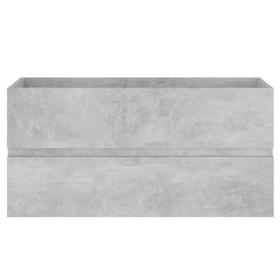 vidaXL vaskeskab 90x38,5x45 cm spånplade betongrå