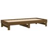 vidaXL daybed med udtræk 2x(100x200) cm massivt fyrretræ gyldenbrun