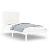 vidaXL sengeramme 75x190 cm Small Single massivt tr&aelig; hvid