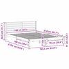 vidaXL Sengestel med hovedgærde Voks brun 160 x 210 cm Massiv fyrretræ