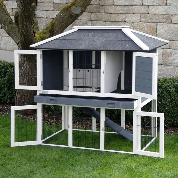 Kerbl l&oslash;beg&aring;rd til gnavere Villa 118x68x118 cm tr&aelig; glaseret