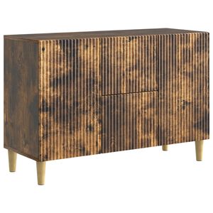 vidaXL Sideboard med skuffe R&oslash;get eg 89 x 34,5 x 60 cm Konstrueret tr&aelig;