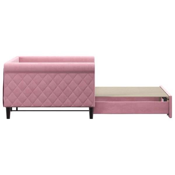 vidaXL daybed med udtr&aelig;k 100x200 cm velour lyser&oslash;d