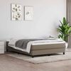 vidaXL springmadras med pocketfjedre medium 140x190x20 cm stof gr&aring;brun
