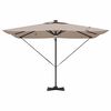 vidaXL Roma Parasol Gråbrun 286 x 285 x 270 cm Aluminium og Polyester