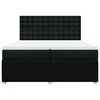 vidaXL kontinentalseng med madras 200x200 cm stof sort