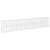 vidaXL gabionkurv med cover 1100x50x200 cm galvaniseret jern