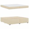 vidaXL Sengestel med madras Creme 200 x 200 cm Stof