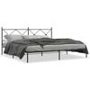 vidaXL sengeramme med sengegavl 193x203 cm metal sort