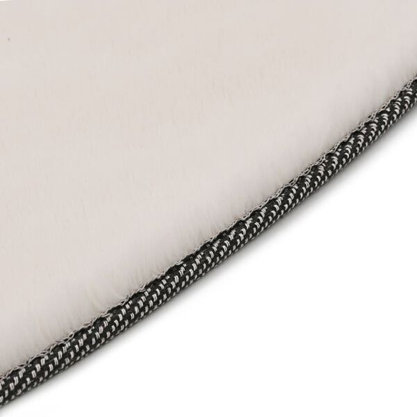 vidaXL gulvt&aelig;ppe 160 cm kunstig kaninpels cremefarvet