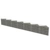 vidaXL gabionv&aelig;g 450x30x50 cm galvaniseret st&aring;l