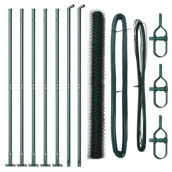 vidaXL Hegnsp&aelig;l Gr&oslash;n 10 x 1,6 m (36 mm net) St&aring;l og PVC