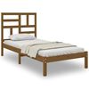 vidaXL sengeramme 75x190 cm Small Single massivt tr&aelig; gyldenbrun