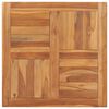 vidaXL bordplade 70x70x2,5 cm massivt teaktr&aelig;