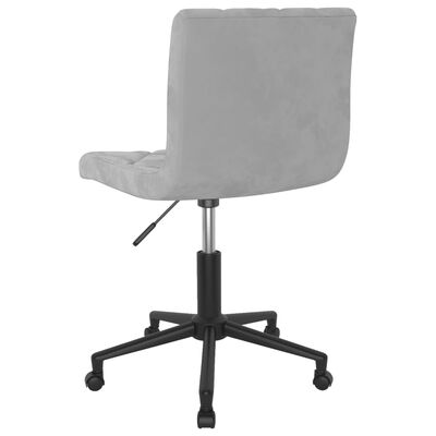 vidaXL drejelige spisebordsstole 4 stk. fløjl lysegrå