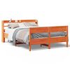 vidaXL sengeramme uden madras 120x190 cm massivt fyrretr&aelig; gyldenbrun