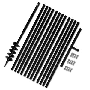 P&aelig;lebor med h&aring;ndtag, 100 mm, med forl&aelig;ngerr&oslash;r, 13 m, st&aring;l