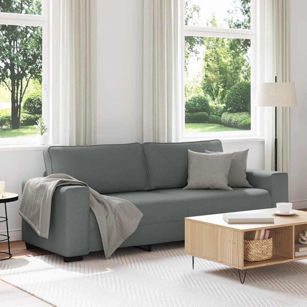 vidaXL 3-personers sofa 180 cm stof m&oslash;rkegr&aring;