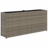 vidaXL plantekasse med 2 krukker 90x20x40 cm polyrattan brun