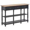 vidaXL konsolbord 110x30x76 cm konstrueret tr&aelig; sort