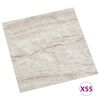 vidaXL Gulvplanker 55 pcs Beige 5,11 m&sup2; PVC