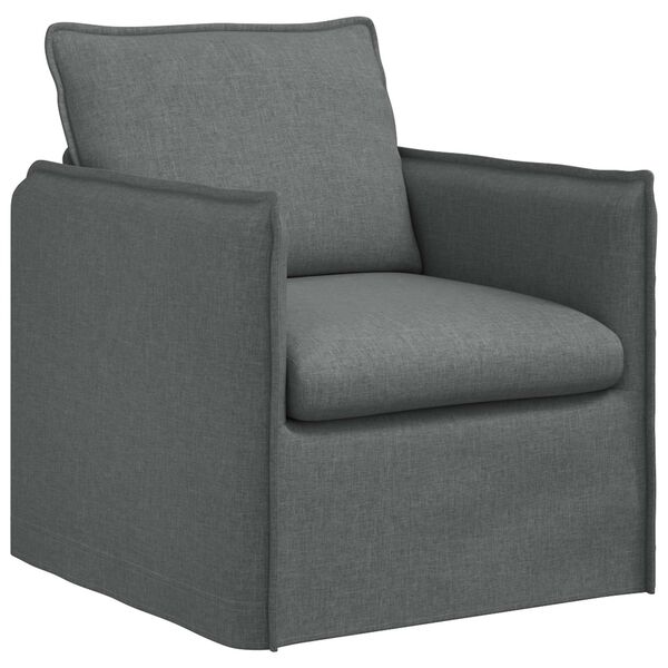 vidaXL Sofa S&aelig;t 2 pcs M&oslash;rkegr&aring; 136 x 82 x 85 cm Stof