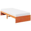 vidaXL daybed med madras 100x200 cm massivt fyr gyldenbrun