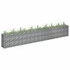 vidaXL gabion-højbed 360x30x60 cm galvaniseret stål