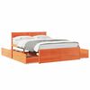 vidaXL sengeramme uden madras 140x190 cm massivt fyrretr&aelig; gyldenbrun