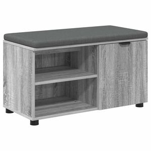 vidaXL Hallb&aelig;nk Gr&aring; Sonoma 80 x 38 x 46 cm Kunstigt tr&aelig; og stof