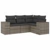 vidaXL sofas&aelig;t til haven 4 dele med hynder polyrattan gr&aring;